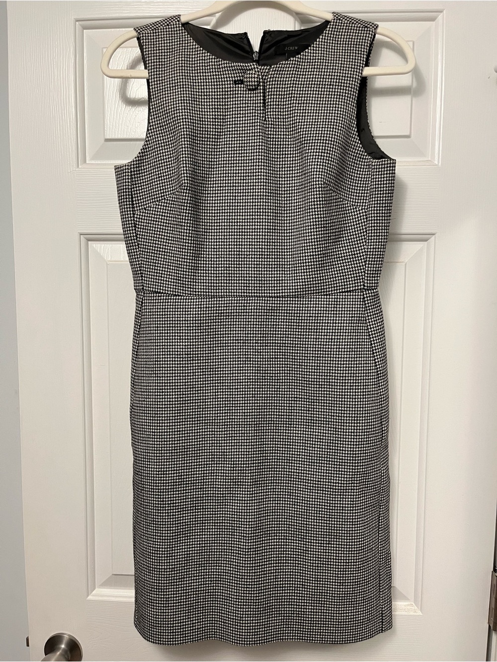 J. Crew Black & White Houndstooth Sheath Dress